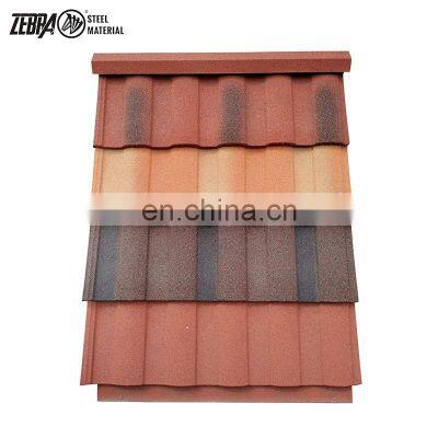 Stone Coated Steel Roman Brown Metal Zinc Roofing Tiles photo-2
