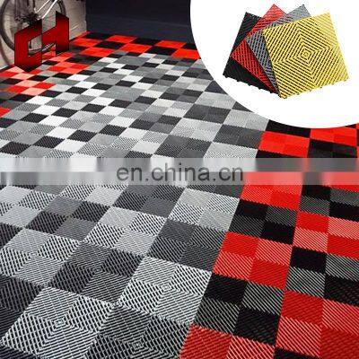 2Cm Thickness Prices Modular Checkered Exercise Mat Floor Tile Exhibition Splicing Grille Garage Floor With Logo photo-5