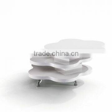 Flower Shape Multi Functional White Coffee Table For Comfort Quality Choice photo-5