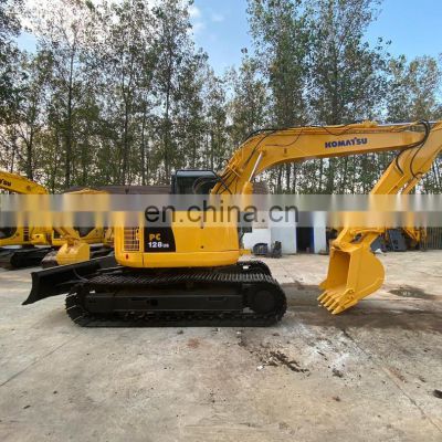 Komatsu middle size excavator pc128 , Hot sale excavator in stock , Komatsu pc128us with dozer