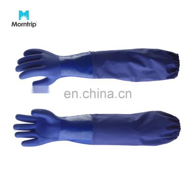 Morntrip Excellent quality work gloves industrial rubber grooming glove long household rubber glove