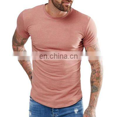 2022 Latest New Custom Cotton Deep V-Neck Blank Gym T-shirt