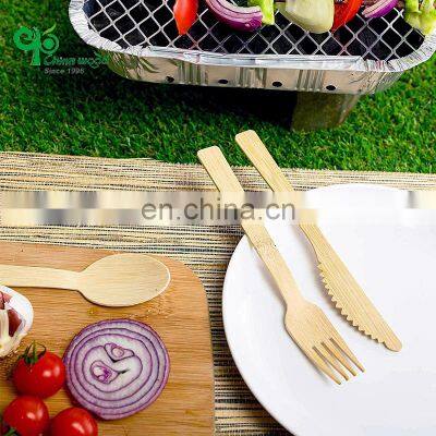 Yada China Wood Biodegradable Bamboo Cutlery Set Disposable Bamboo Knife Fork Spoon Cutlery Set Travel Knife Set