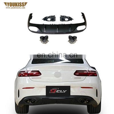 Genuine Diffuser tips For 2016+ Mercedes E Class E Coupe W238 C238 Facelift E53 AMG Bumper Diffuser Exhaust Pipe Rear Lip