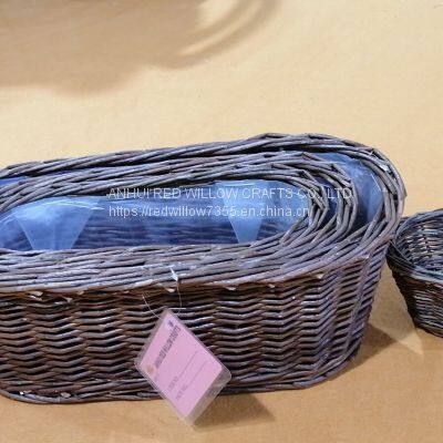 High quality Wicker Flower pot Garden Storage Basket