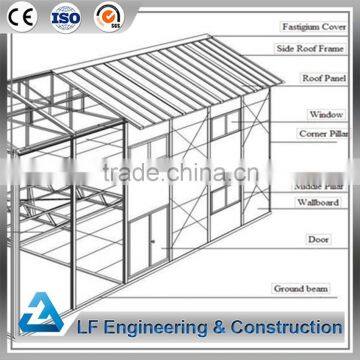 Large span hot dipped galvanized steel frame structure building