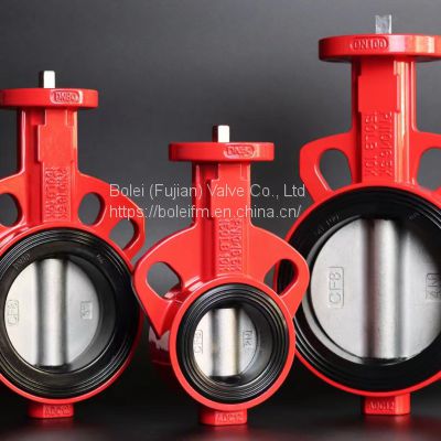 SG10 aluminum alloy manual butterfly valve, stainless steel wafer type butterfly valve