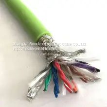 Folding servo encoder cable Green 8/10/12/14/16/18/20-core PUR polyurethane drag chain cable