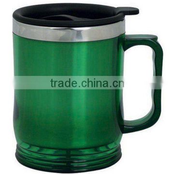 400ml office cup with stainless steel inner, plastic outer