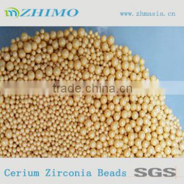 20% CeO2+ 80% ZrO2 ceramic ball, cerium ball mill grinding media for bead mill or milling dia 0.6-10mm