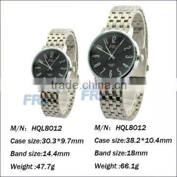 alloy case quartz movement couple lover wrist watch