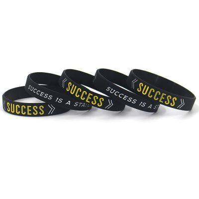 High Quality Souvenir Cheap Rubber Bands Printed Eco-friendly Custom Silicone Hand Band for Festival
