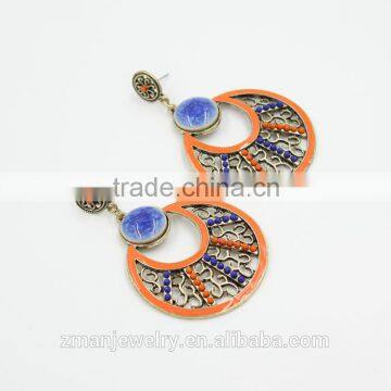 Boho Style Colorful Round Pendant Fashion Earrings 2016 photo-3