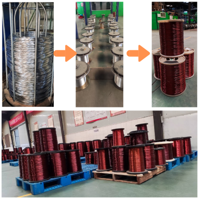 China Factory Direct Supply 0.20mm-5.0mm 200C Round Size Aluminium Enamelled Winding Wire AWG4-AWG32 Indonesia Pakistan photo-4