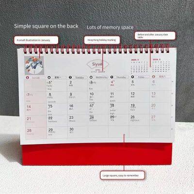 New-style 2024 Desk Calendar Printing Factory With 13 Sheets of Gold Stamping and Hollowing for Business Office. Customized by Chuxian Printing Factory photo-5