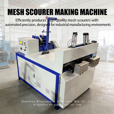 Kitchen Scourer Production Machine Galvanize Material Mesh Scrubber Machine