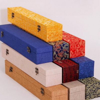 Sword Samurai Sword Xuan Paper Artwork Painting Calligraphy Hand Scroll Song Brocade Box