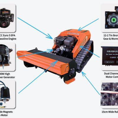 Rugby Rough Areas Vegetation Mowing Factory Direct Sales Remotely Controlled Multi-functional Flail Mower photo-3