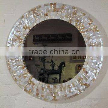 High quality best selling Decorative MOP round grey wall Mirror from Viet Nam