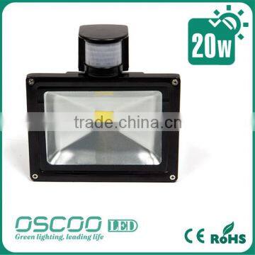 Outdoor IP65 IR/RF RGB PIR Motion Sensor Security LED Floodlight 20W