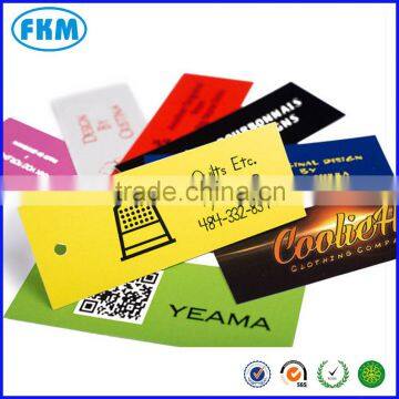 Customized jeans Hang Tags with string double sided