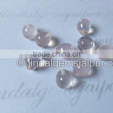AAA Grade Loose Gemstone Rose Quartz Smooth Drops Half Drill