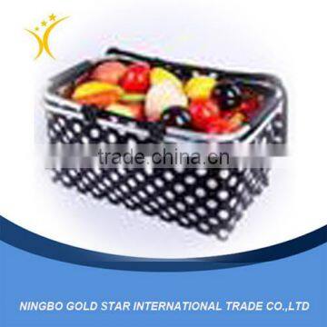 wholesale shopping market picnic folding fruit basket with cover