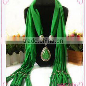 wholesale Fashionable Pendant Scarf Jewellery Scarf