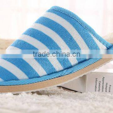 2015 Best Selling Lovely Soft Warm Men and Women Slippers Stripe Hot Style Slippers photo-3