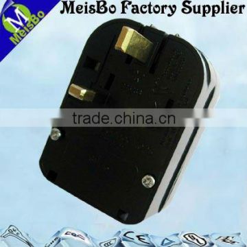 German French convert British adaptor plug with grounding