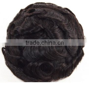 Top quality comfortable real hair swiss lace cheap toupee for men human hair toupee