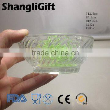 250ml Manufacture Glass Bowl for Dessert with Pattern