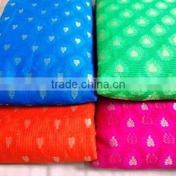 Jacquard kota check cutwork fabric