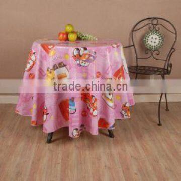 pvc table cloth with cartoon pattern