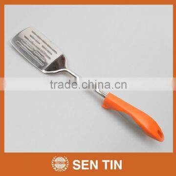 KU-A04TPR Stainless Steel Slotted Turner With PP & TPR Handle Kitchen Tool photo-3