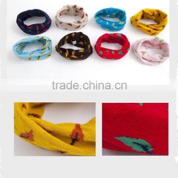 Newest Small Leaf Spreaded Fashion Cute Kids Knitted Winter Circle Loop Scarf photo-4