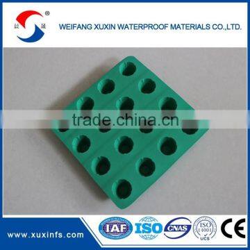 Foundation wall internal drainage board dimple drainage board