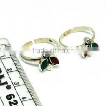 Silver Prince !! Multi Stone 925 Sterling Silver Toe Rings, Indian Fashion Silver Jewelry, Gemstone Toe Rings photo-6
