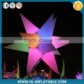 attractive inflatable night club decor inflatable star shape with LED colours