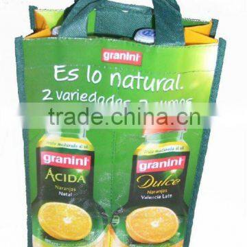 full color lamination PP non WOVEN wine bag