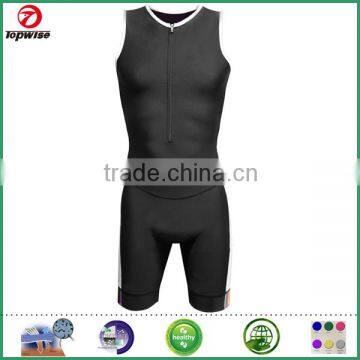 Women's high quality Tri suit black and white with Italy MITI fabric