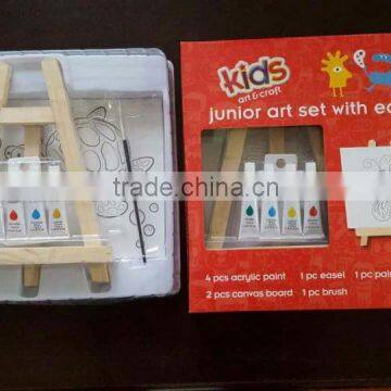 Artist wooden mini easel and canvas