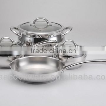 Casting Handle Apple Shape Stainless Steel Cookware Set suitable for Induction