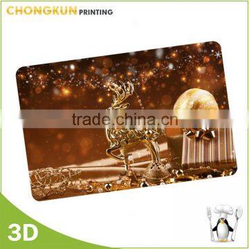 Factory Price Plastic new design 3d christmas placemat