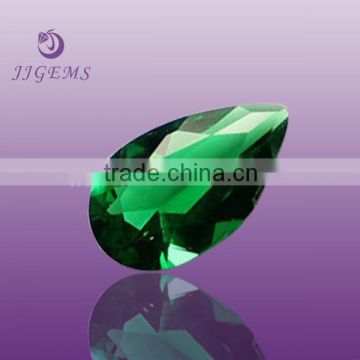 synthetic green pear loose crystallized glass stone