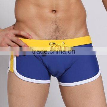 2015 Solid Men Knot Swimwear Plus Size Swimwear Sexy Boxer Men Swimwear Short