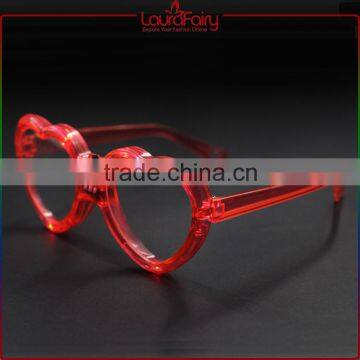 Laura Fairy Wenzhou Custom Promotionl Red Heart Shape LED Flashing Party Sunglasses