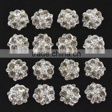 15mm Wholesales Price AAA Quality Alloy Pearl Flower Crystal Rhinestone Buttons for WeddingJewelry Garment Accessory