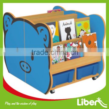 Fashion New Popular Pig Style Bookshelf Kids Wood Bookcase for Perfect Book Storage