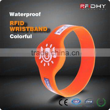 Printed Silicone Wristbands RFID IC Band for Cashless Payments